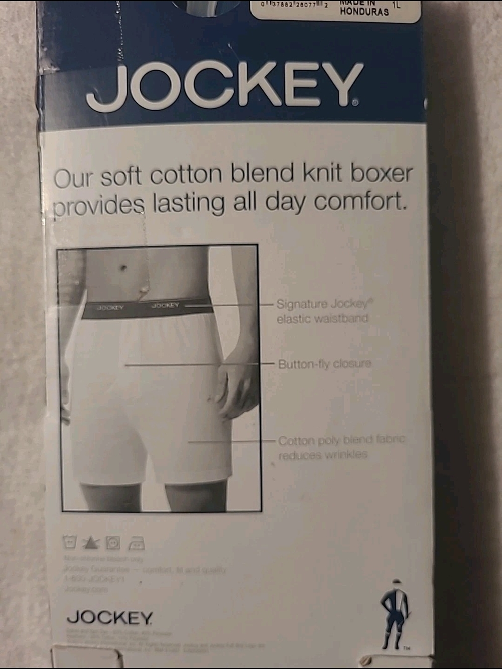 Jockey Men's Blue Knit and Navy Check Woven Boxer Briefs 2 Pack New Size 32-34 - Picture 11 of 12